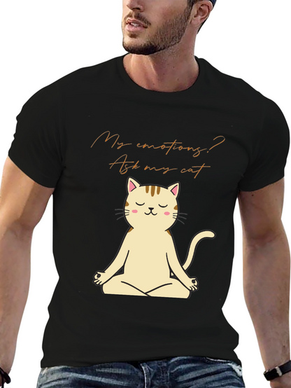 Meditating Cat T-Shirt - Ask My Cat