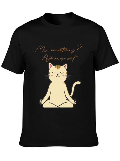 Meditating Cat T-Shirt - Ask My Cat