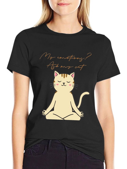 Meditating Cat T-Shirt - Ask My Cat