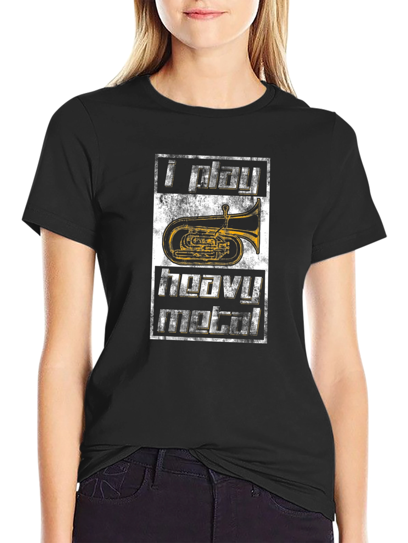 I Play Heavy Metal Tuba Funny Musician T-Shirt