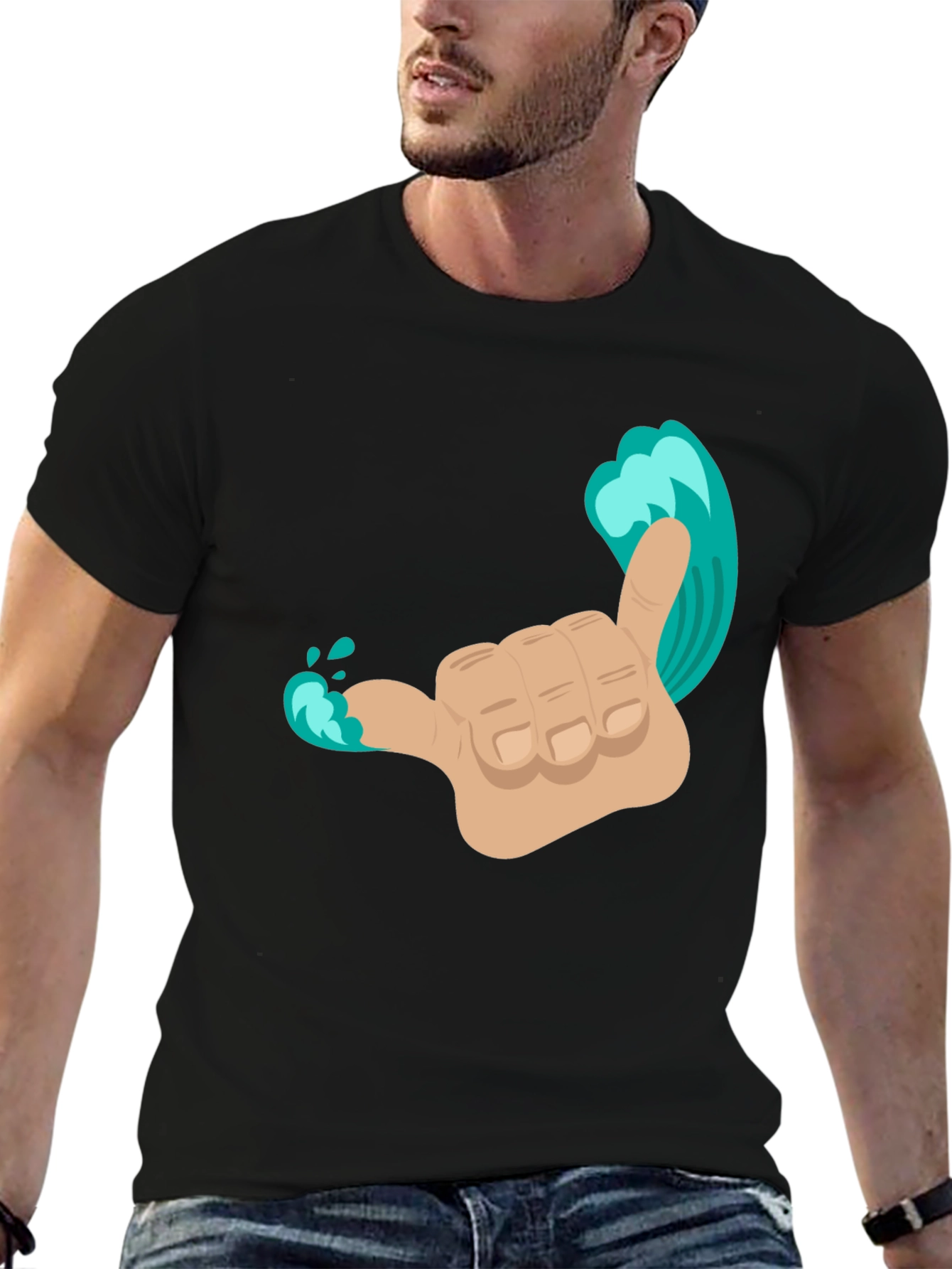 Hang Loose Wave Hand T-Shirt