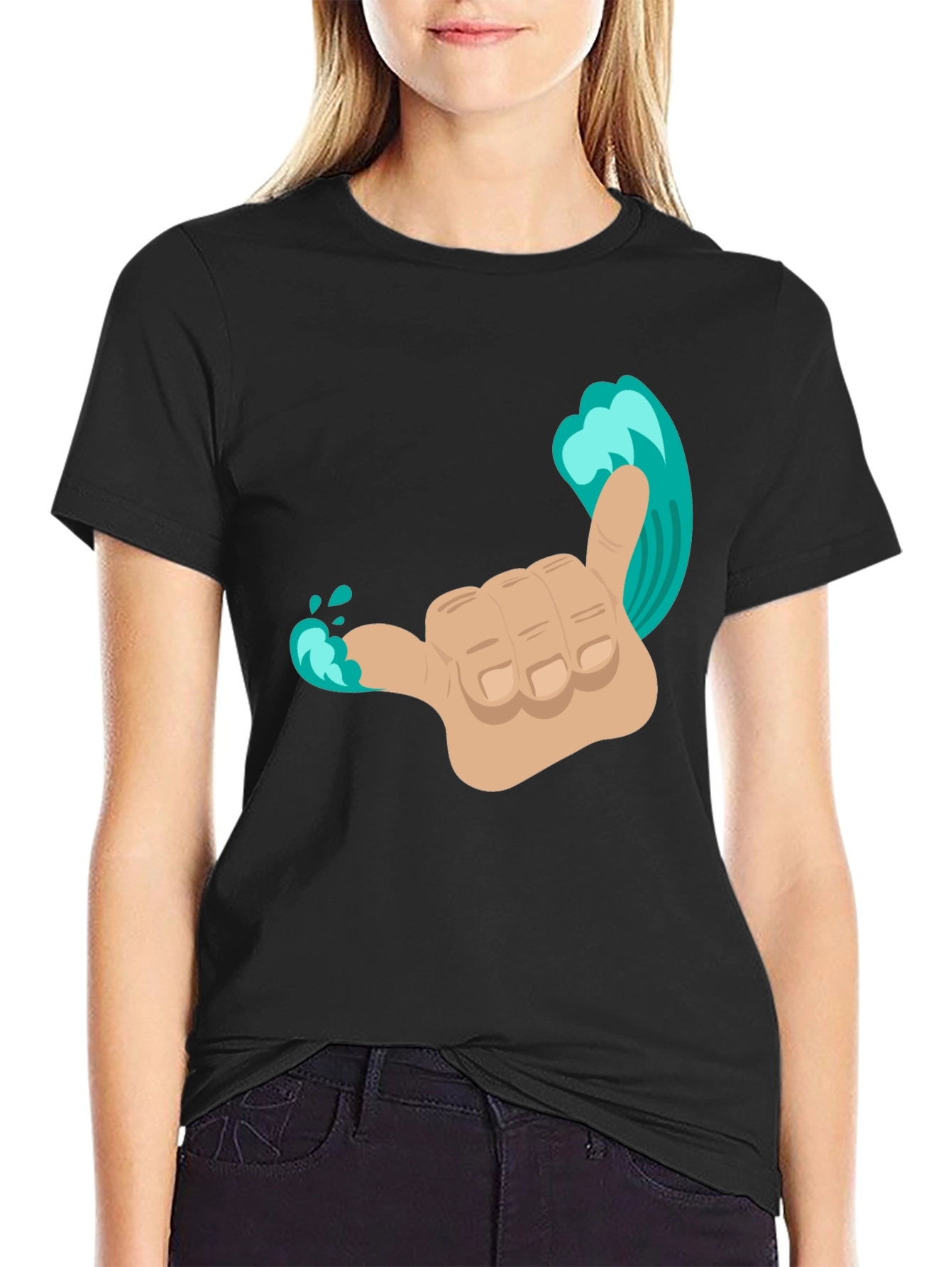 Hang Loose Wave Hand T-Shirt