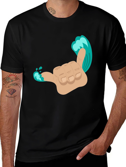 Hang Loose Wave Hand T-Shirt