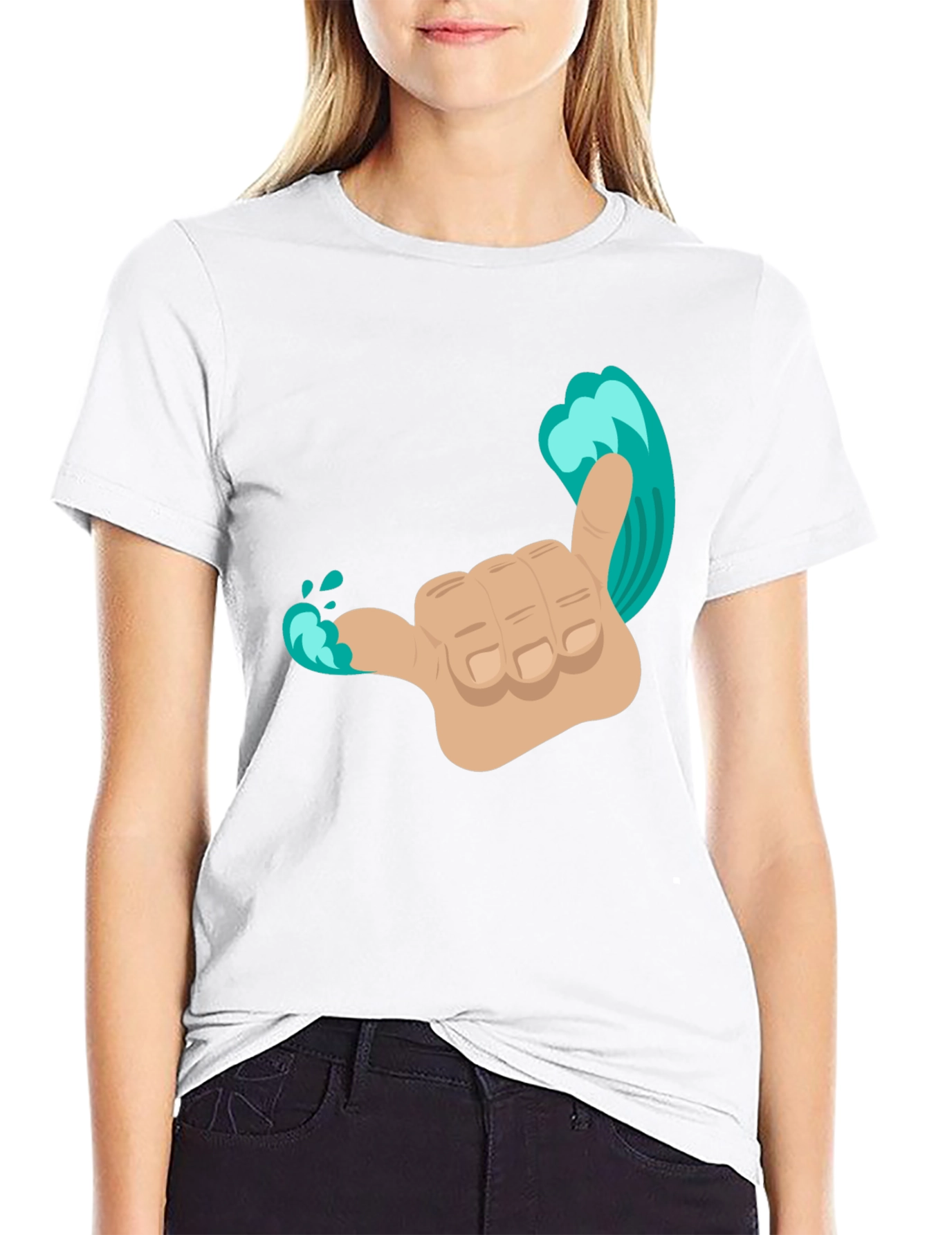 Hang Loose Wave Hand T-Shirt