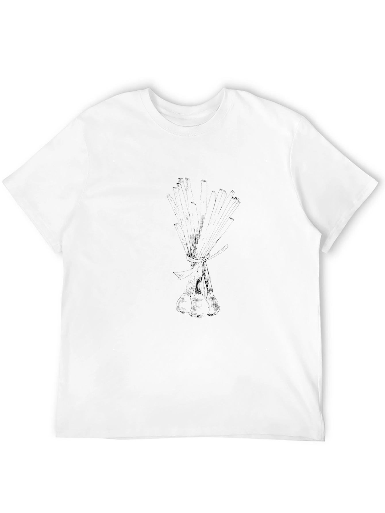 Mens Graphic Tee - Black Bouquet Print Casual Shirt