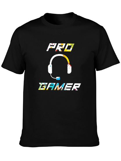 Pro Gamer Graphic T-Shirt - Black Cotton Blend