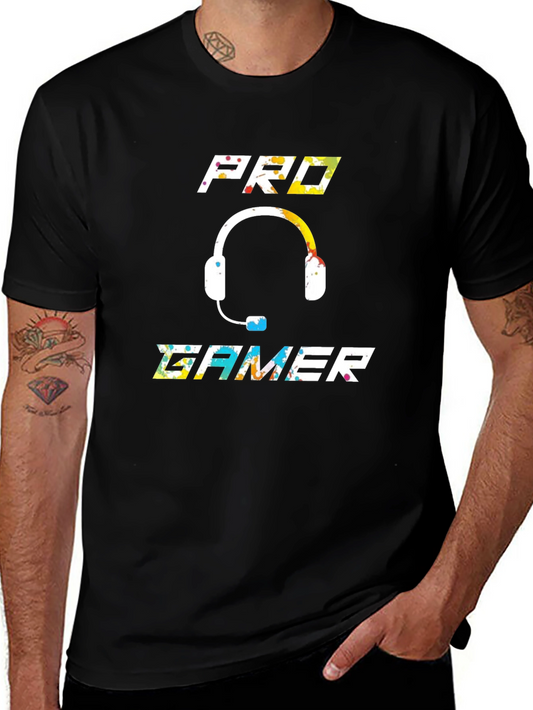 Pro Gamer Graphic T-Shirt - Black Cotton Blend