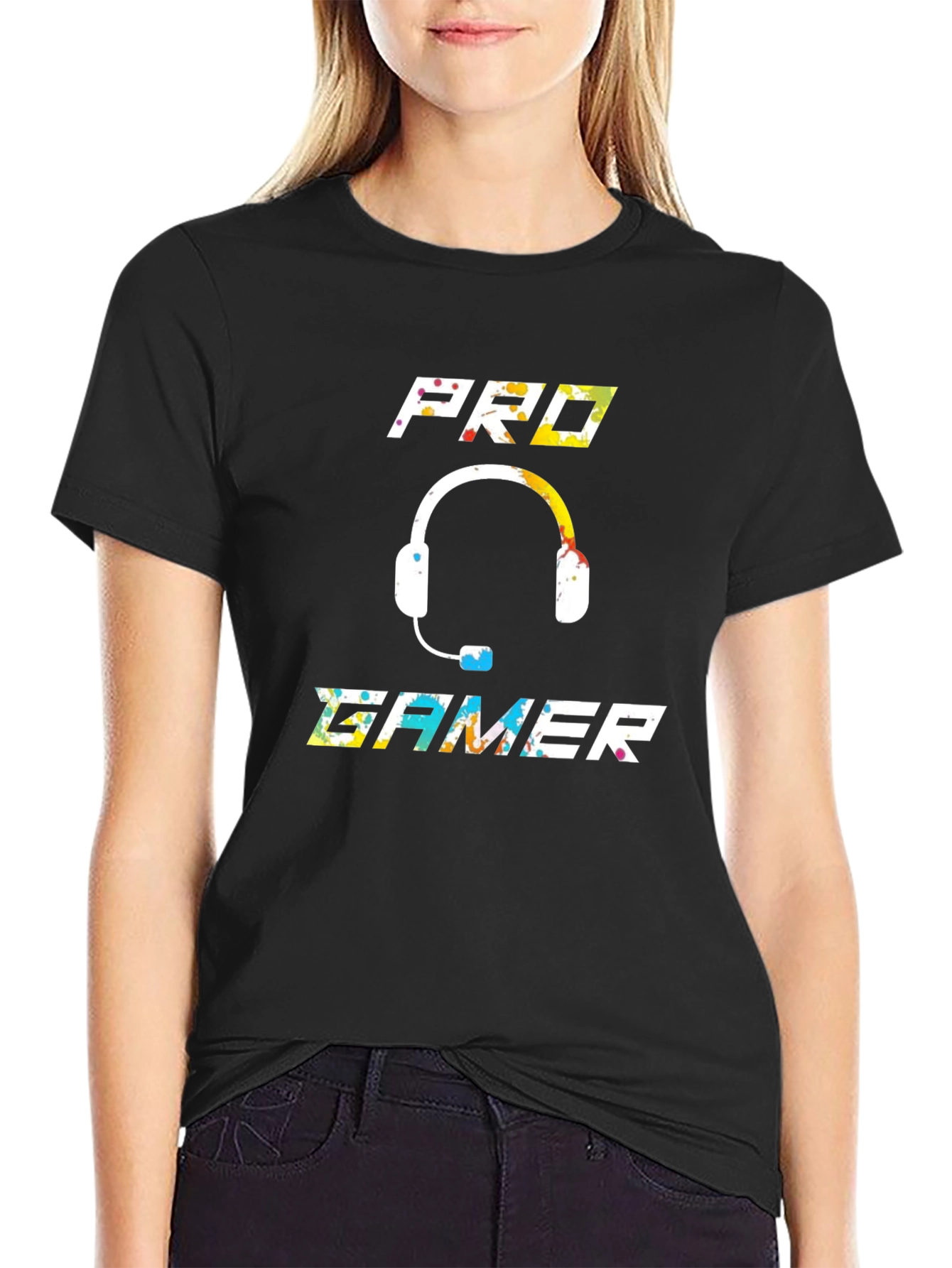 Pro Gamer Graphic T-Shirt - Black Cotton Blend