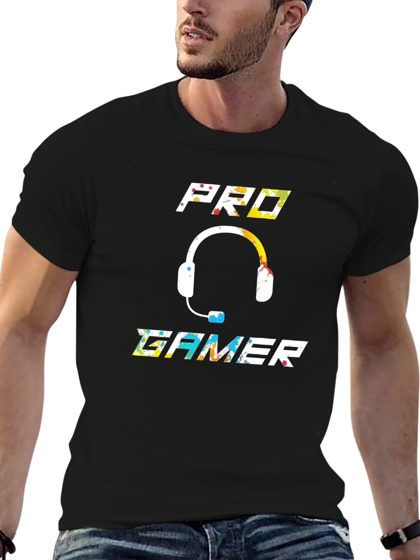 Pro Gamer Graphic T-Shirt - Black Cotton Blend