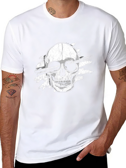 Skull Drummer T-Shirt - Rock & Roll Tee