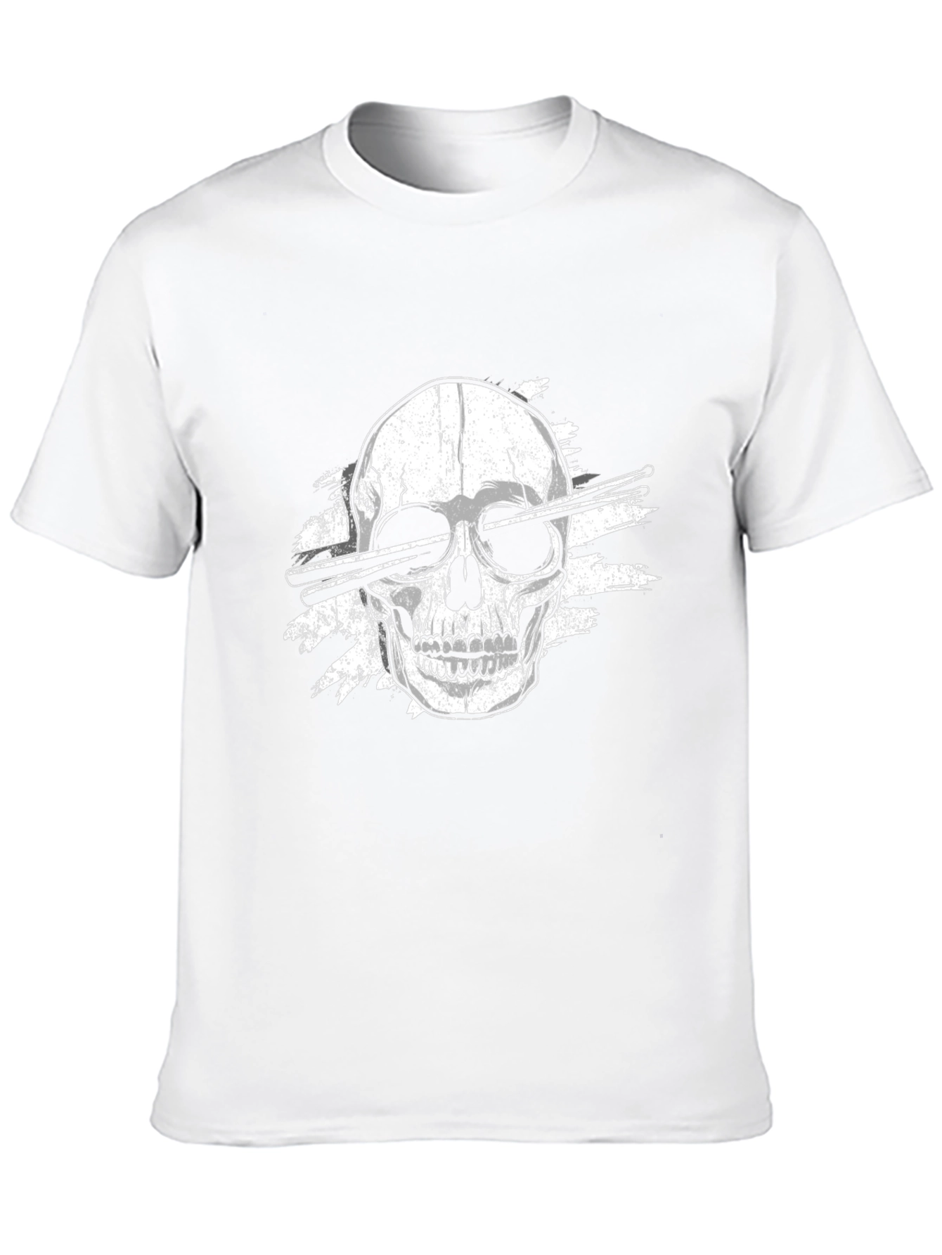 Skull Drummer T-Shirt - Rock & Roll Tee