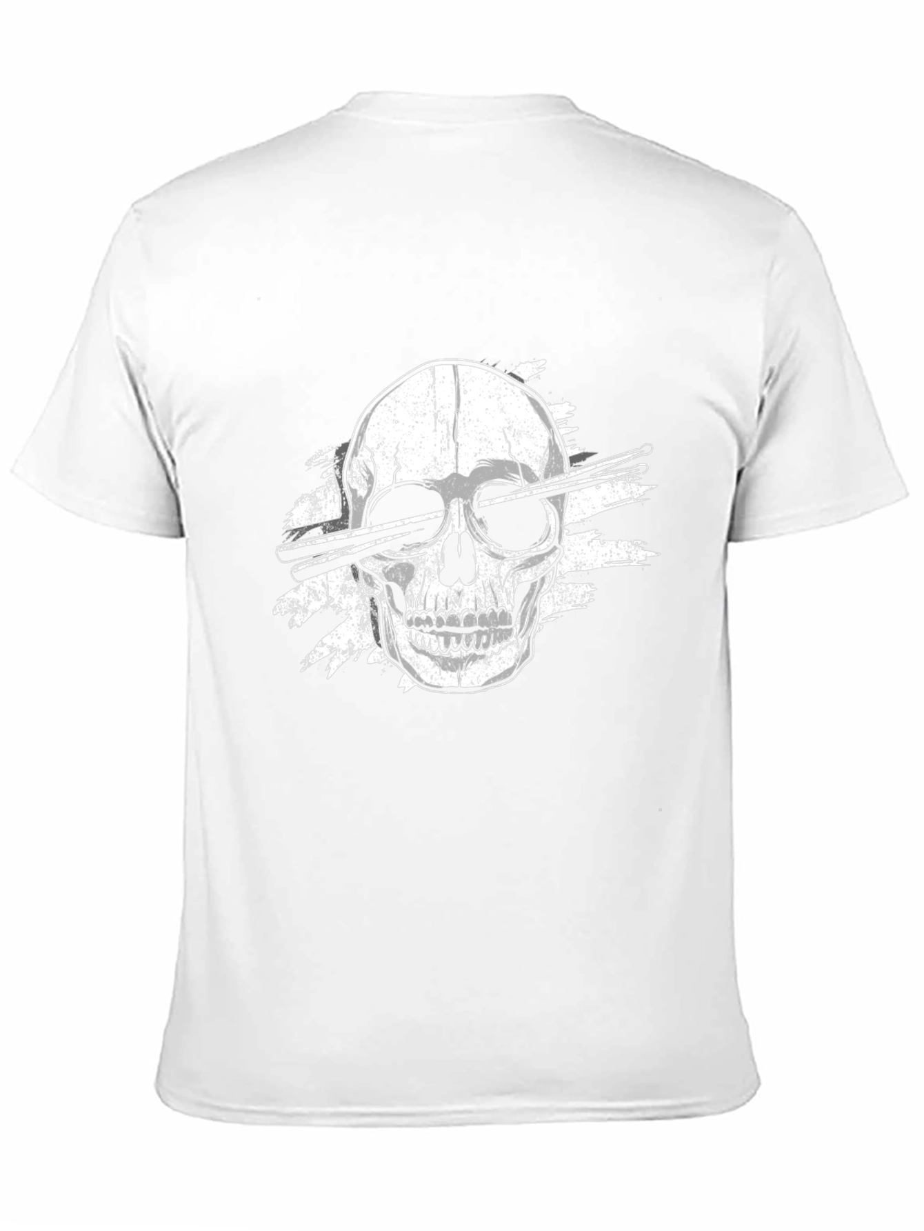 Skull Drummer T-Shirt - Rock & Roll Tee