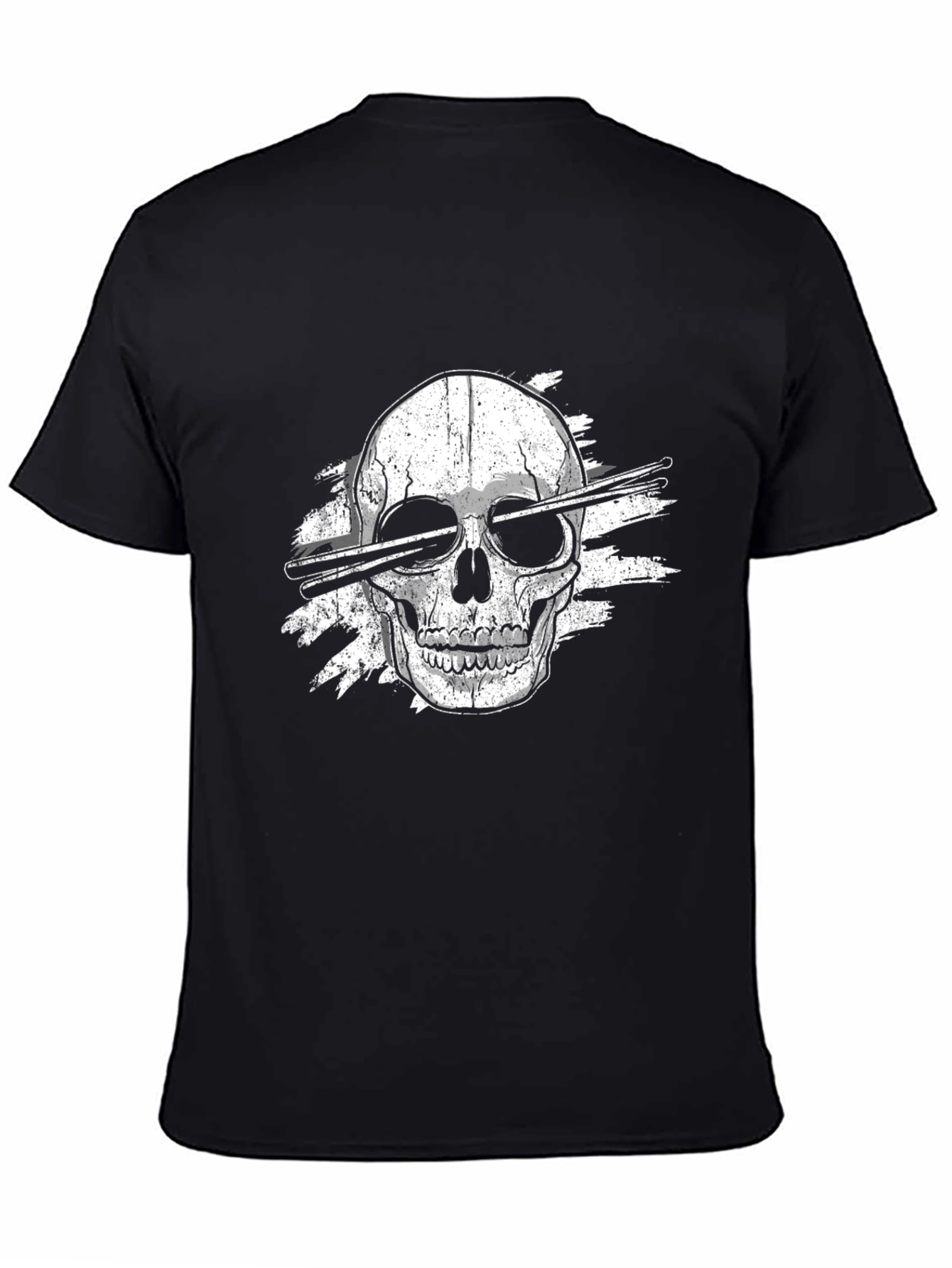 Skull Drummer T-Shirt - Rock & Roll Tee