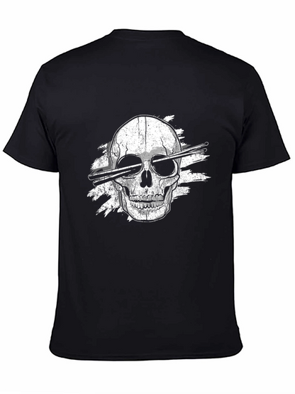 Skull Drummer T-Shirt - Rock & Roll Tee