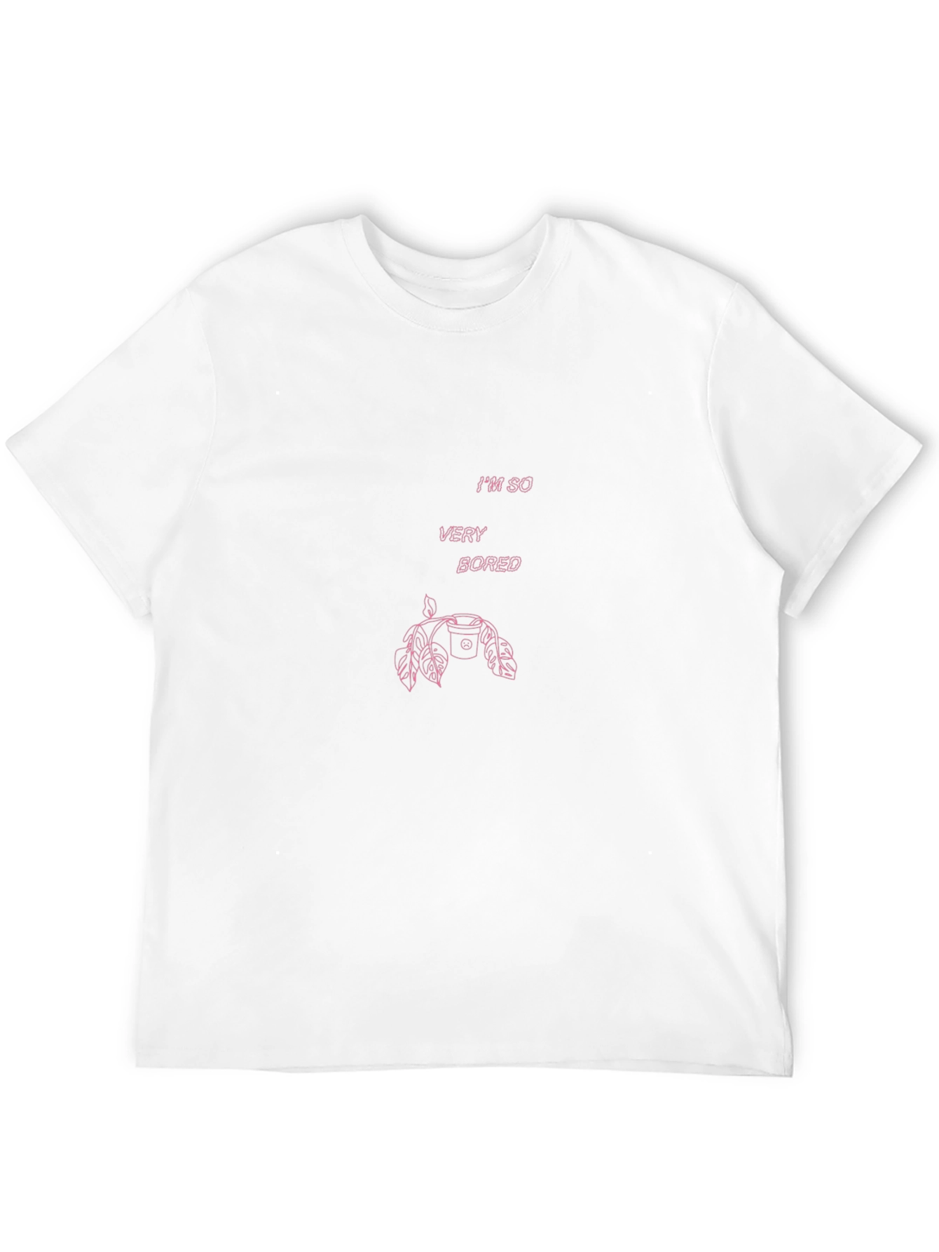 Im So Very Bored Pink Graphic T-Shirt