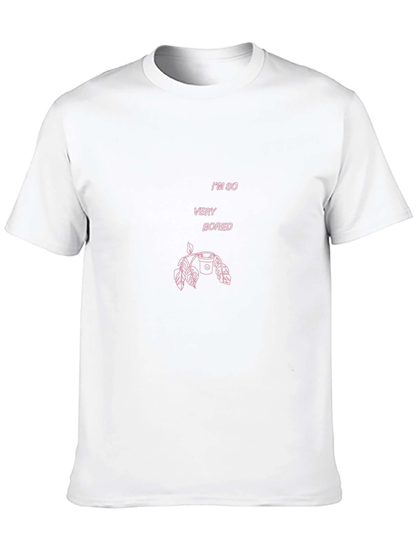 Im So Very Bored Pink Graphic T-Shirt