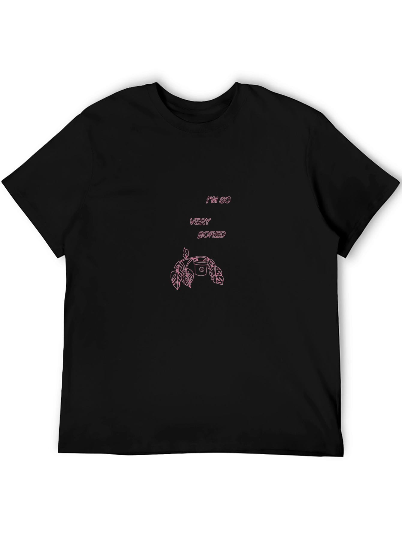 Im So Very Bored Pink Graphic T-Shirt