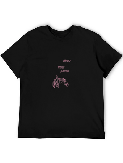 Im So Very Bored Pink Graphic T-Shirt