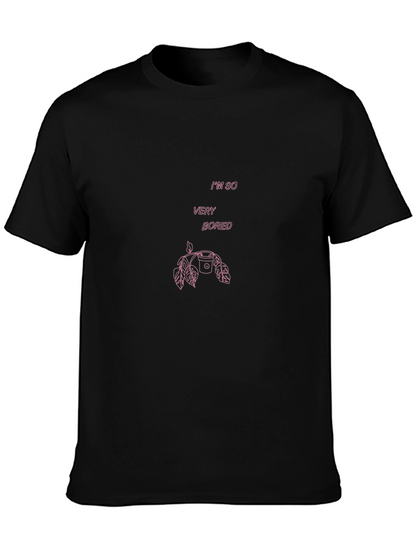 Im So Very Bored Pink Graphic T-Shirt