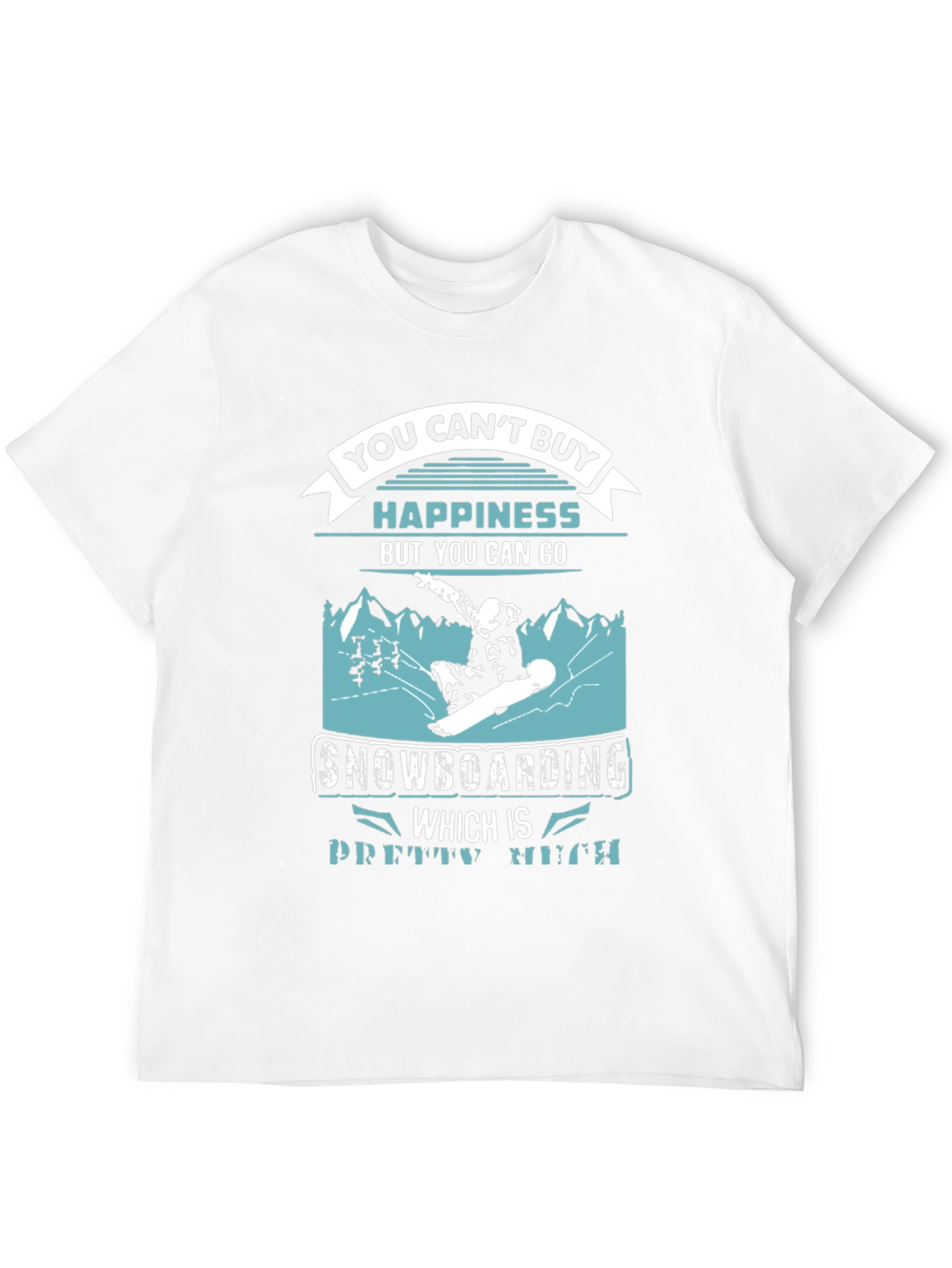 Snowboarding Happiness Graphic T-Shirt