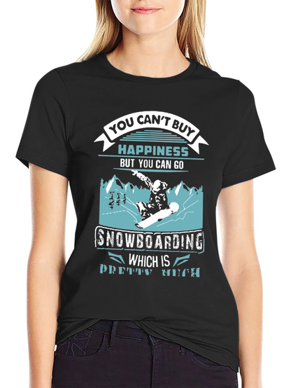 Snowboarding Happiness Graphic T-Shirt