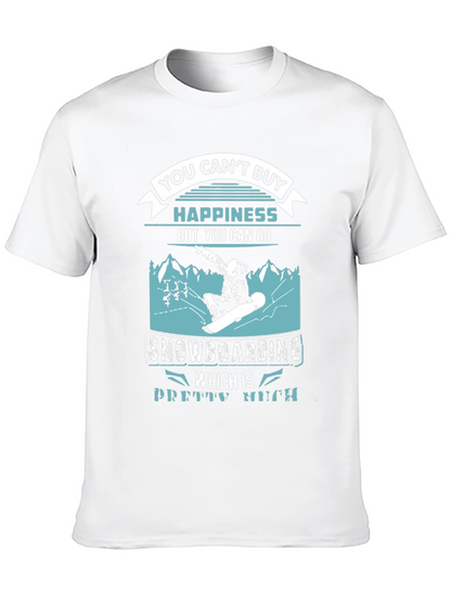 Snowboarding Happiness Graphic T-Shirt
