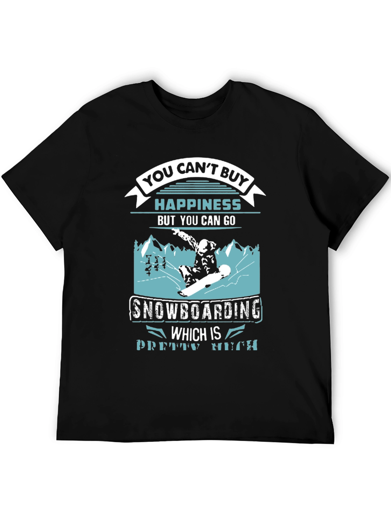 Snowboarding Happiness Graphic T-Shirt