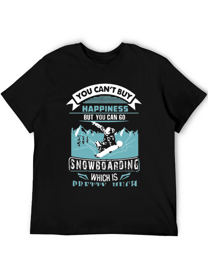 Snowboarding Happiness Graphic T-Shirt