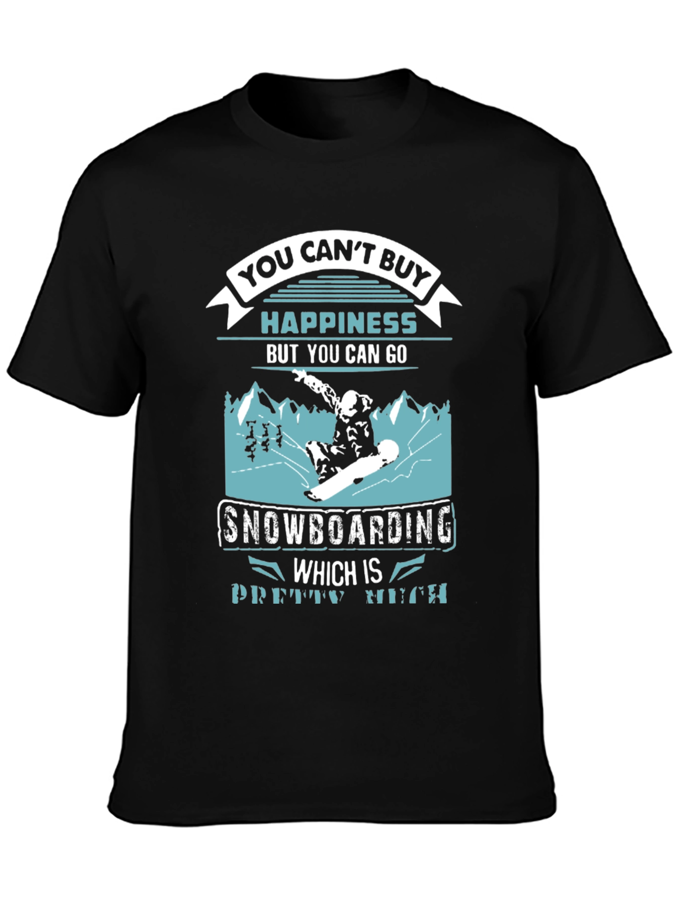 Snowboarding Happiness Graphic T-Shirt