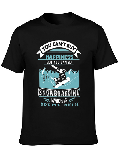 Snowboarding Happiness Graphic T-Shirt