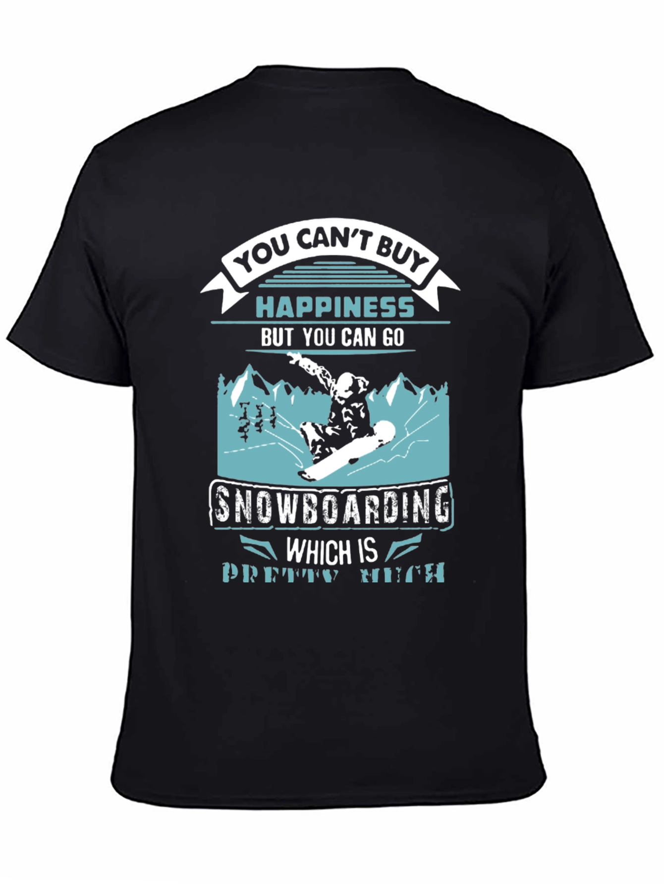 Snowboarding Happiness Graphic T-Shirt