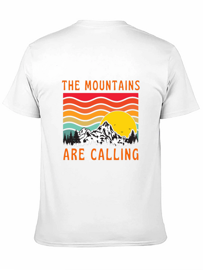 Mountains Are Calling Black Tee