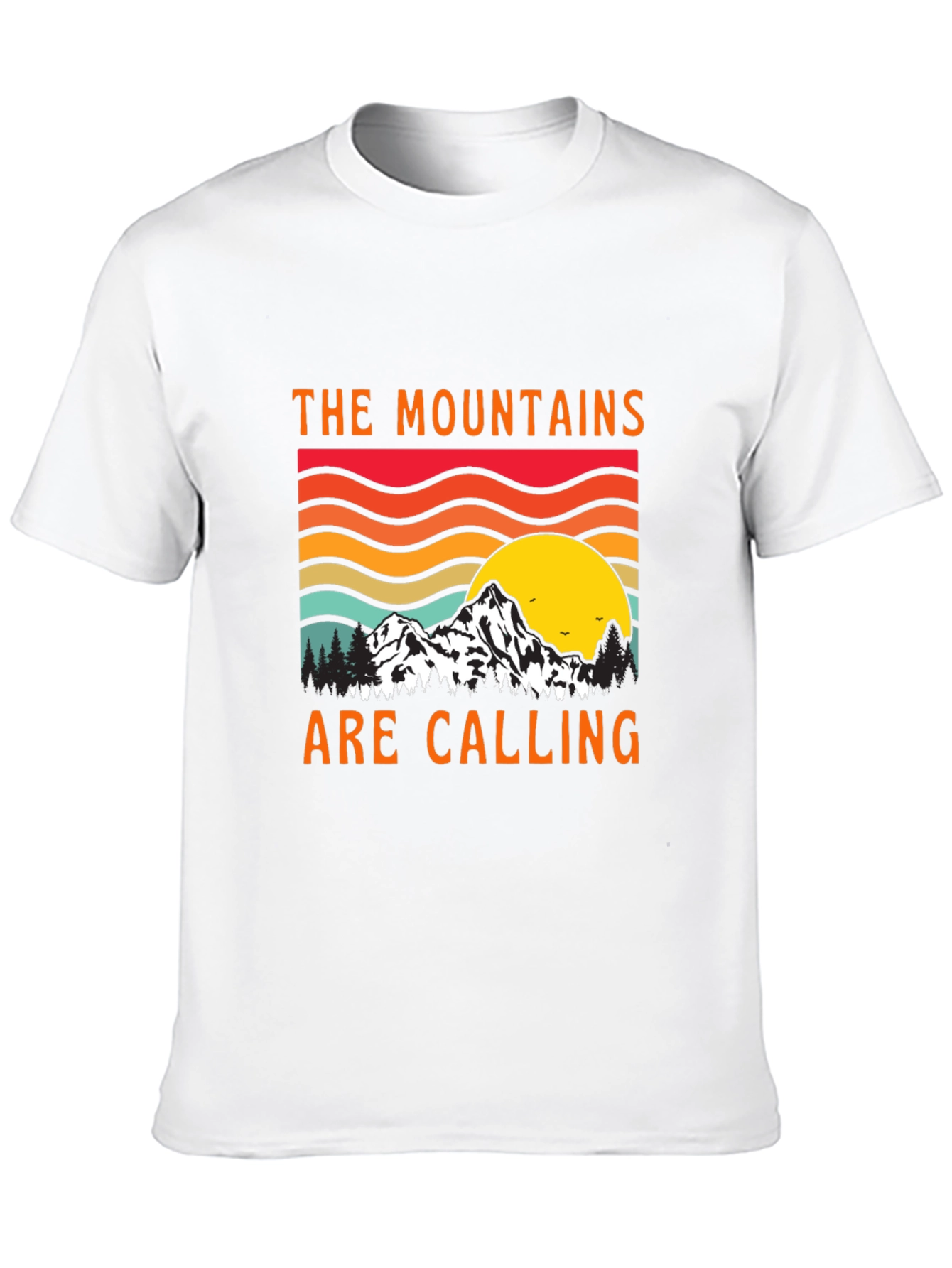 Mountains Are Calling Black Tee