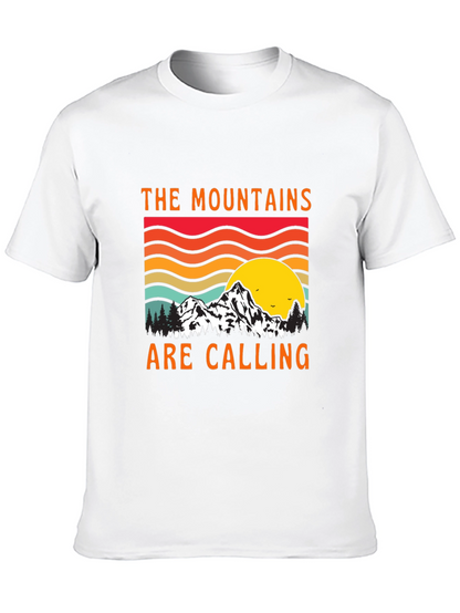 Mountains Are Calling Black Tee