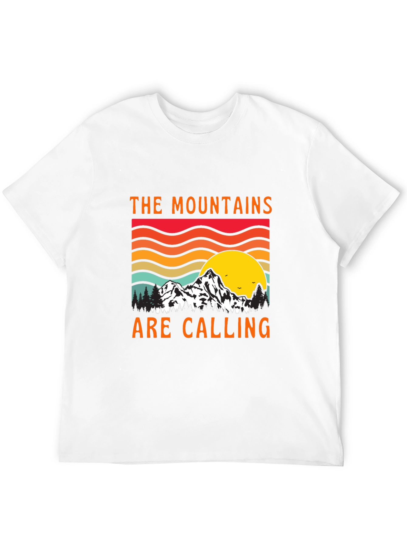 Mountains Are Calling Black Tee