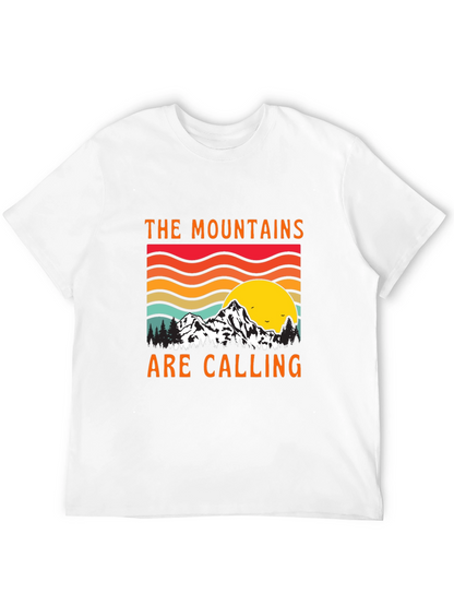 Mountains Are Calling Black Tee
