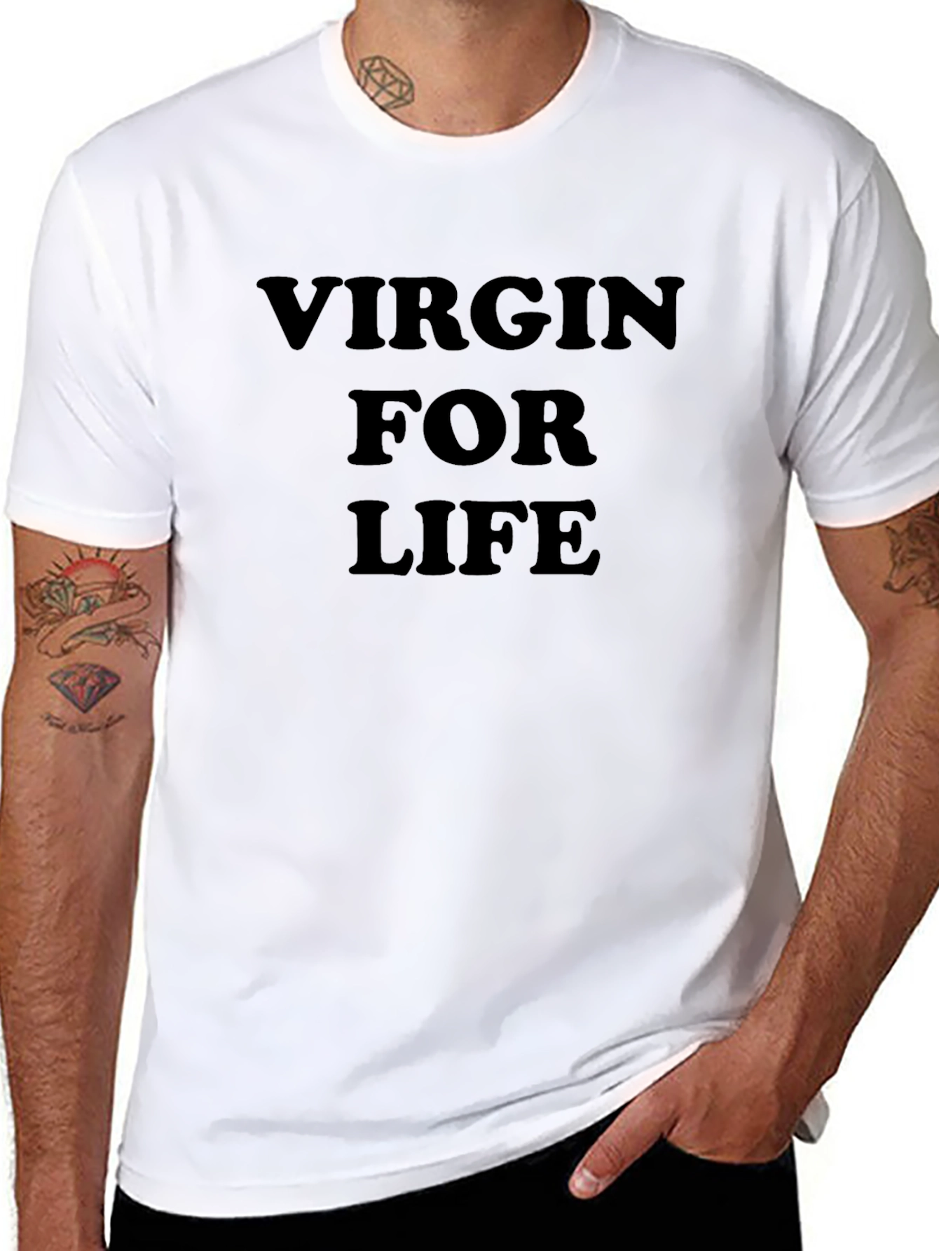 Virgin For Life Graphic Tee - Black T-Shirt