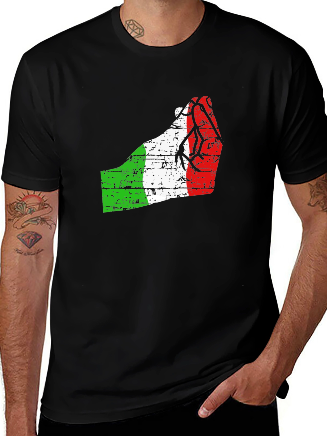 Italian Hand Gesture Graphic T-Shirt