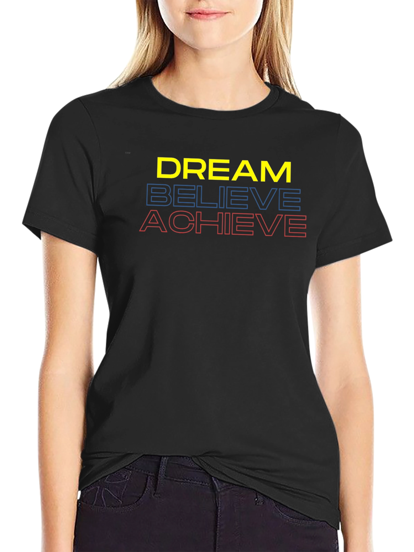 Dream Believe Achieve Graphic Tee - Motivational T-Shirt