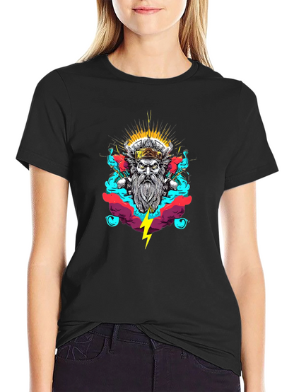 Viking Warrior Graphic Black T-Shirt