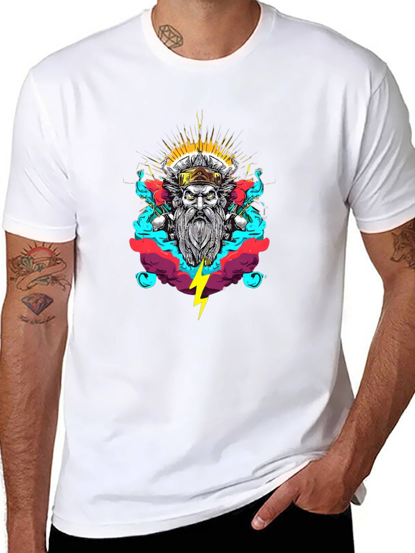 Viking Warrior Graphic Black T-Shirt