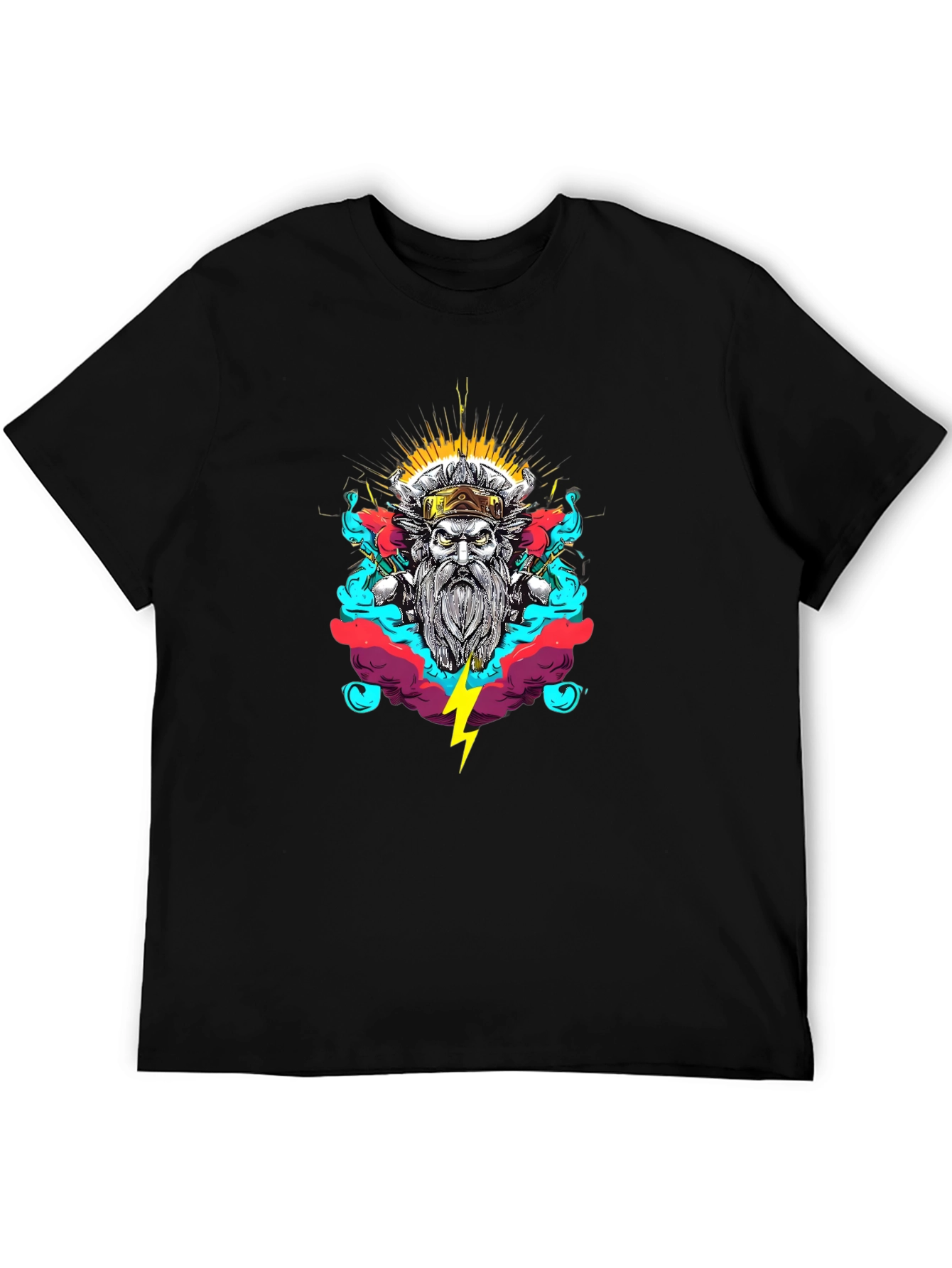 Viking Warrior Graphic Black T-Shirt