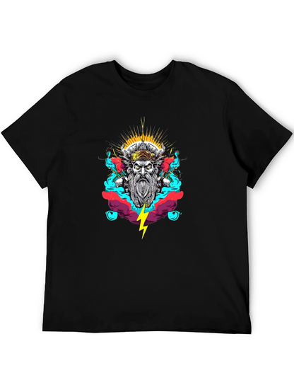 Viking Warrior Graphic Black T-Shirt