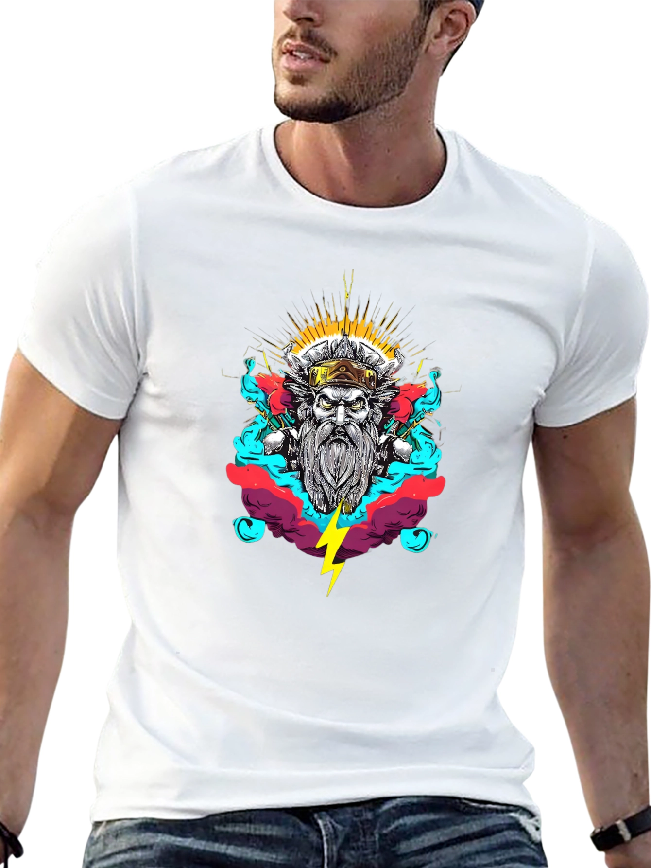 Viking Warrior Graphic Black T-Shirt
