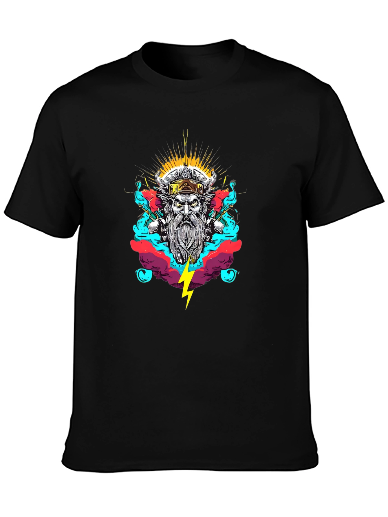 Viking Warrior Graphic Black T-Shirt