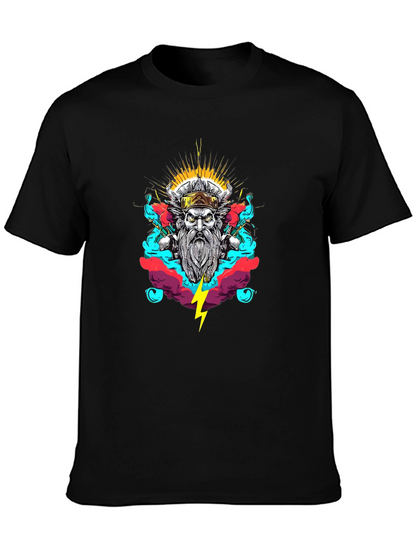 Viking Warrior Graphic Black T-Shirt