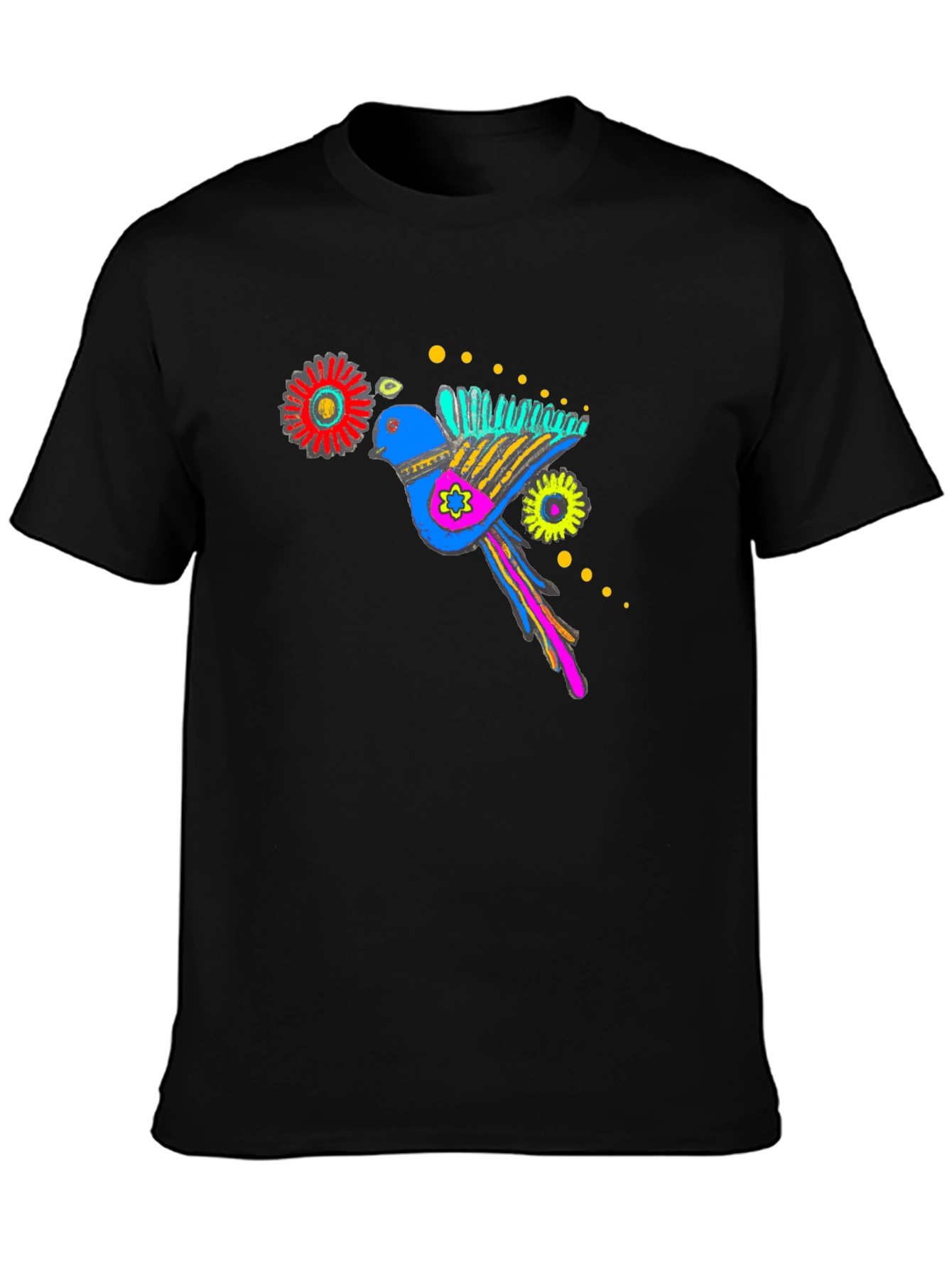 Bird Graphic Black T-Shirt