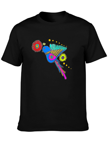 Bird Graphic Black T-Shirt