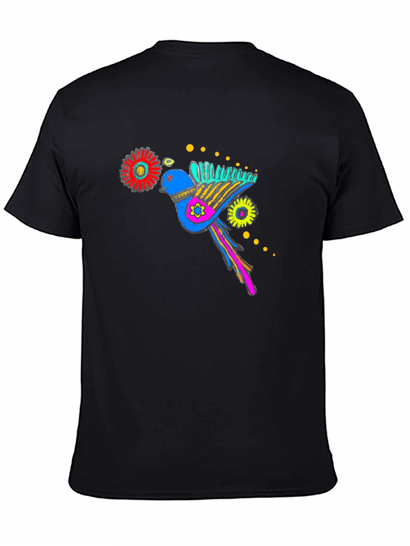 Bird Graphic Black T-Shirt