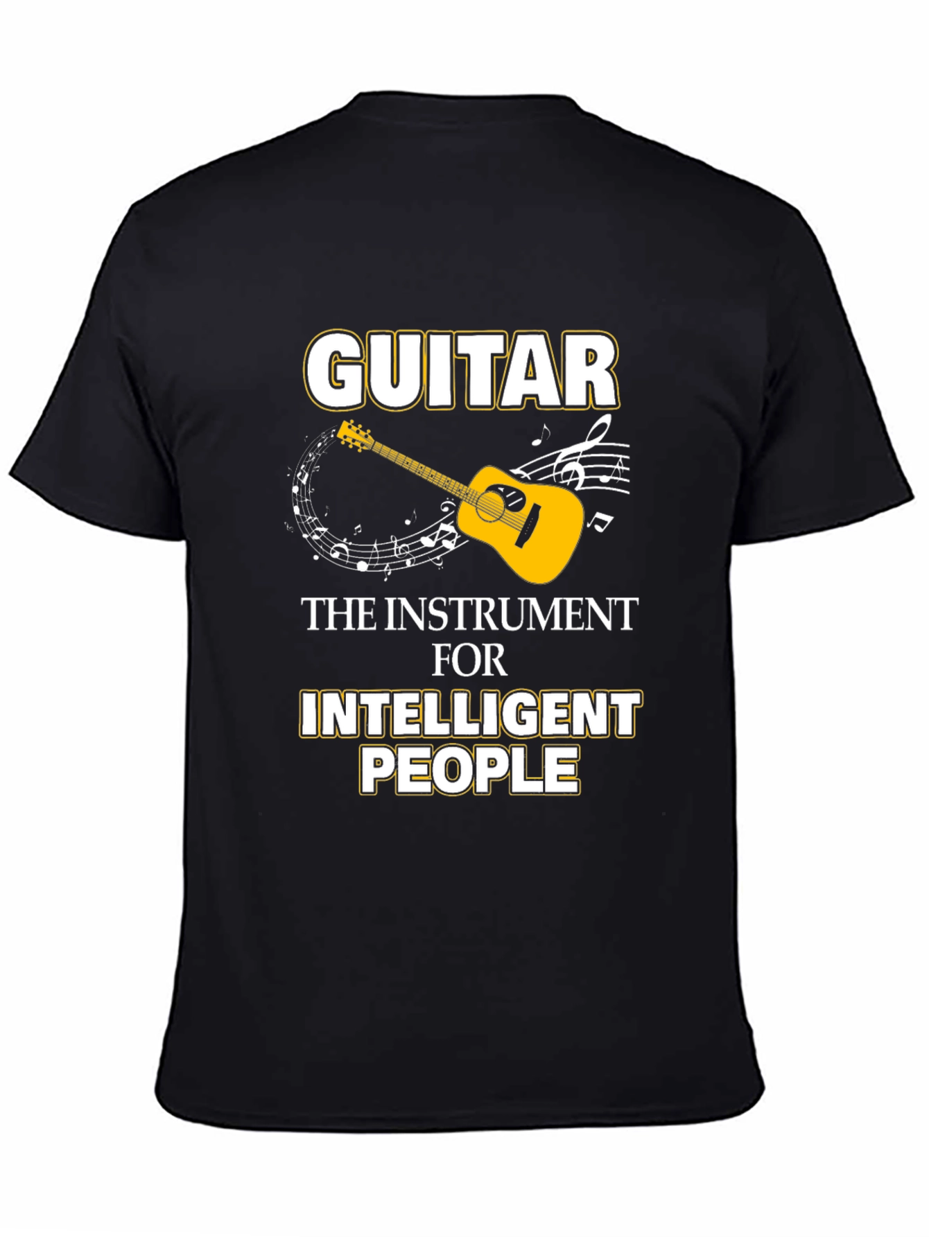 Guitar Intelligent People Black T-Shirt